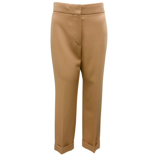 Chloe Sandalwood Cuffed Wool Pants