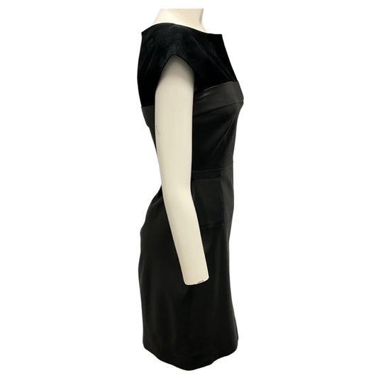 Gucci Black Suede and Leather Mini Dress