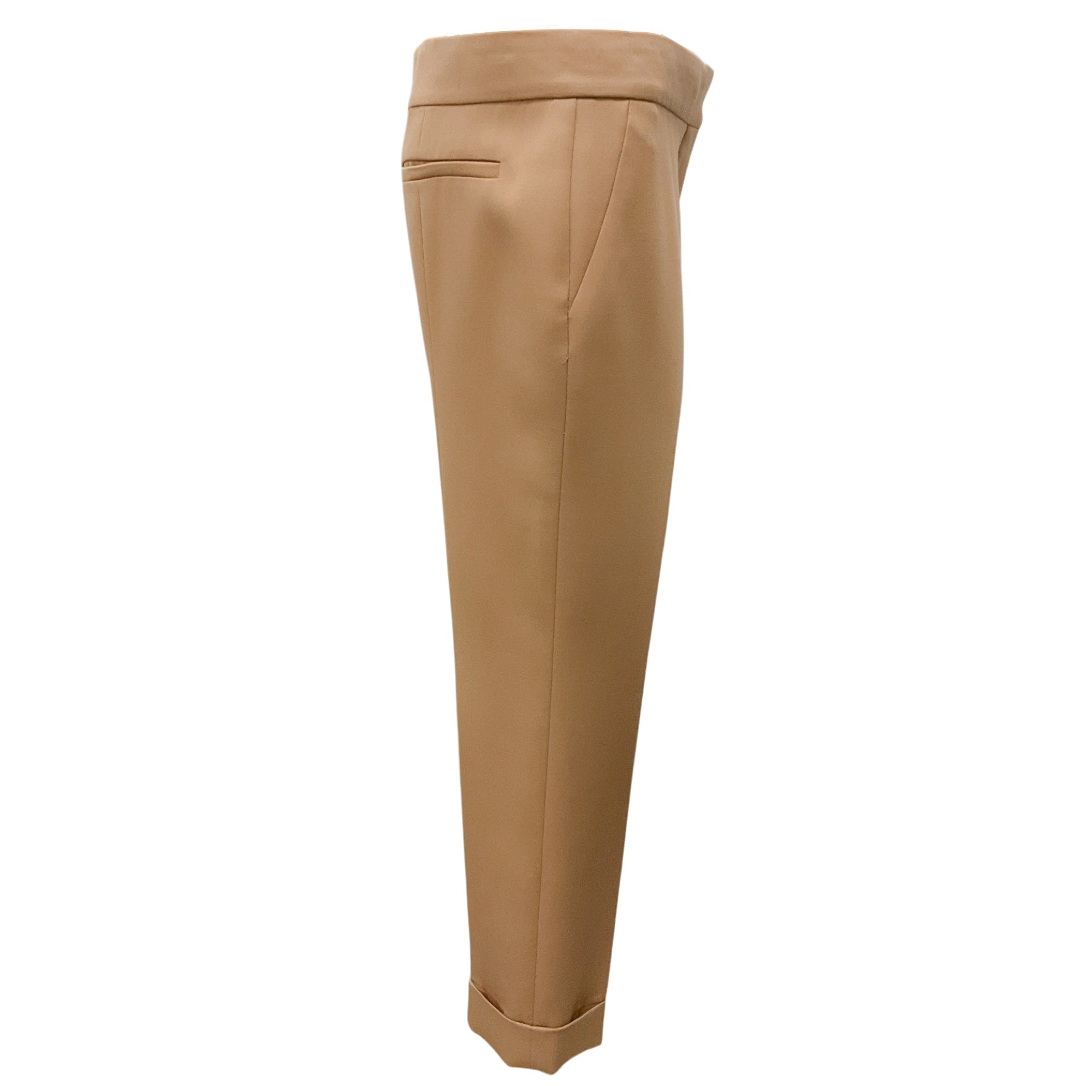 Chloe Sandalwood Cuffed Wool Pants