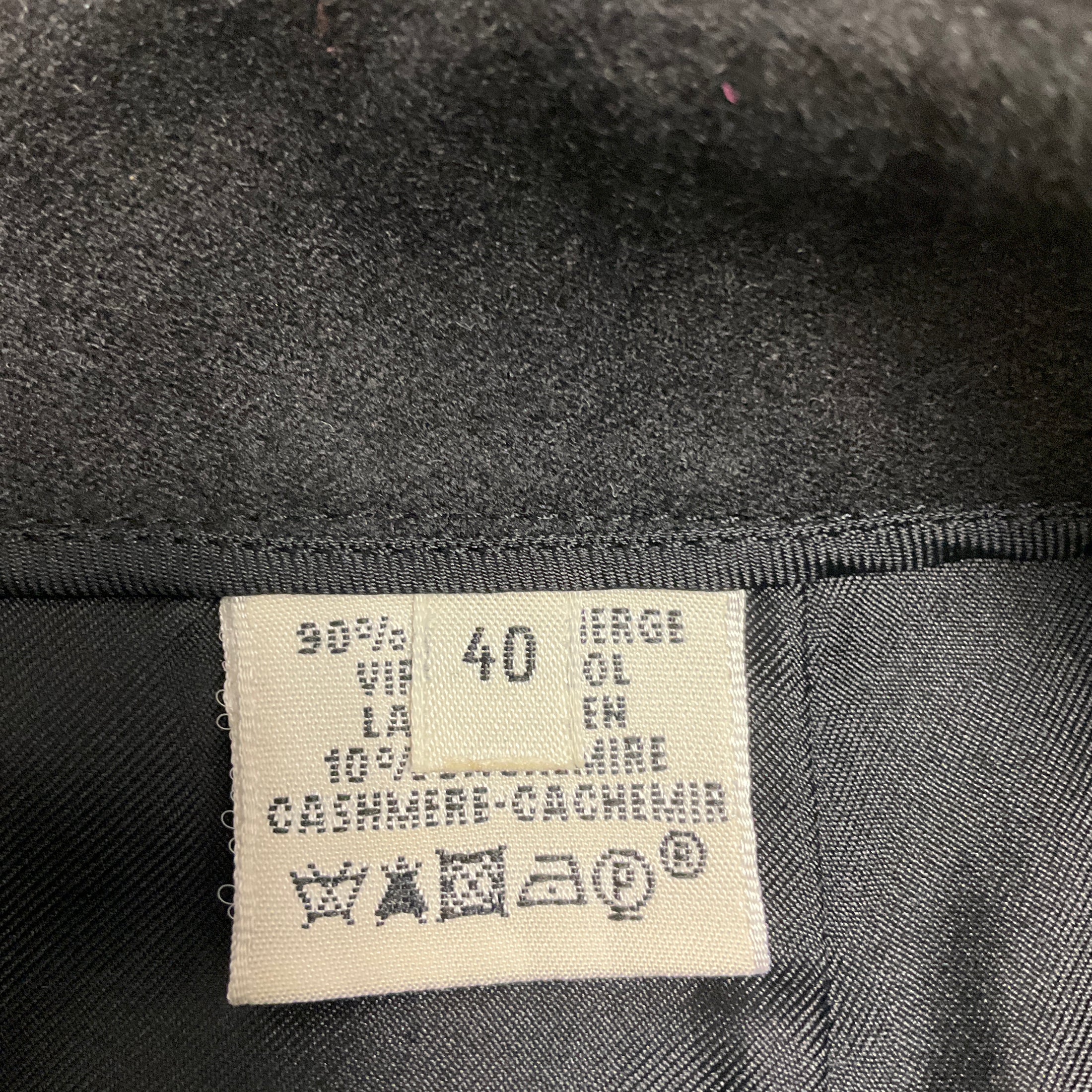 Hermes Black Wool and Cashmere Mid Length Skirt