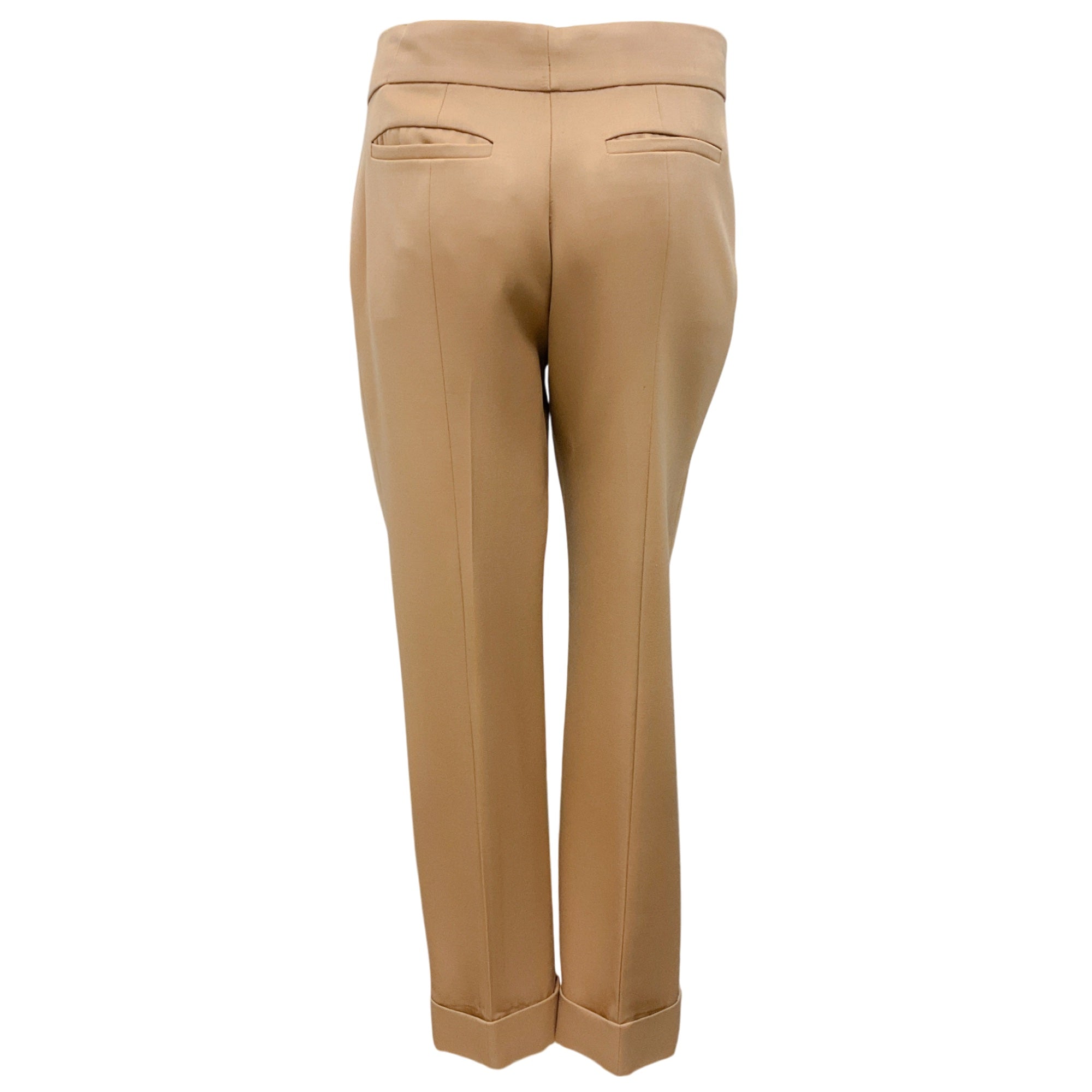 Chloe Sandalwood Cuffed Wool Pants