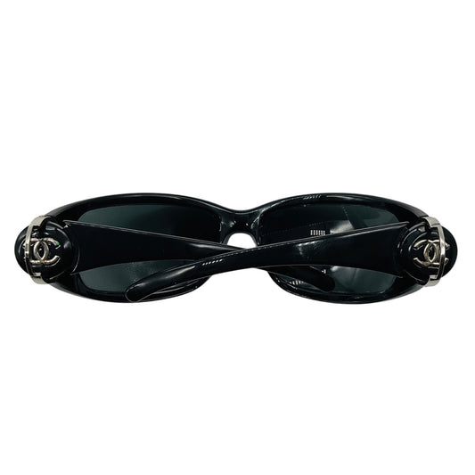 Chanel Black / Silver CC Logo Acetate Frame Sunglasses