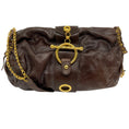 Load image into Gallery viewer, Marni Brown Leather Shoulder Bag with Gold Hardware

