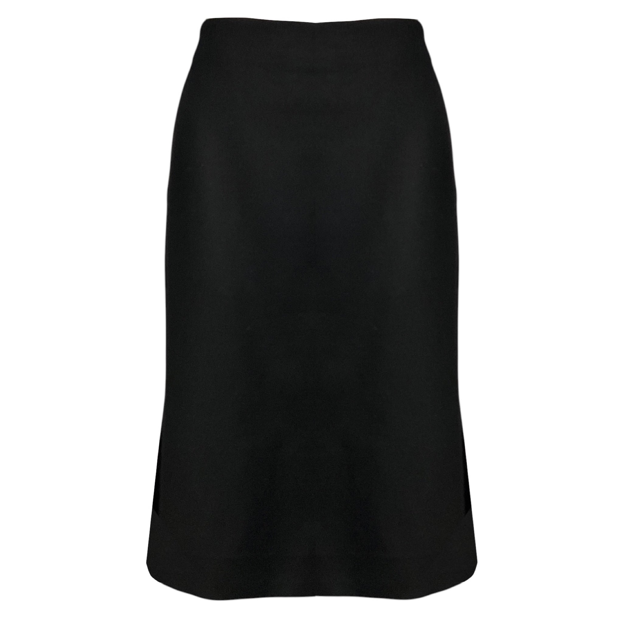 Hermes Black Wool and Cashmere Mid Length Skirt