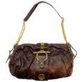 Load image into Gallery viewer, Marni Brown Leather Shoulder Bag with Gold Hardware
