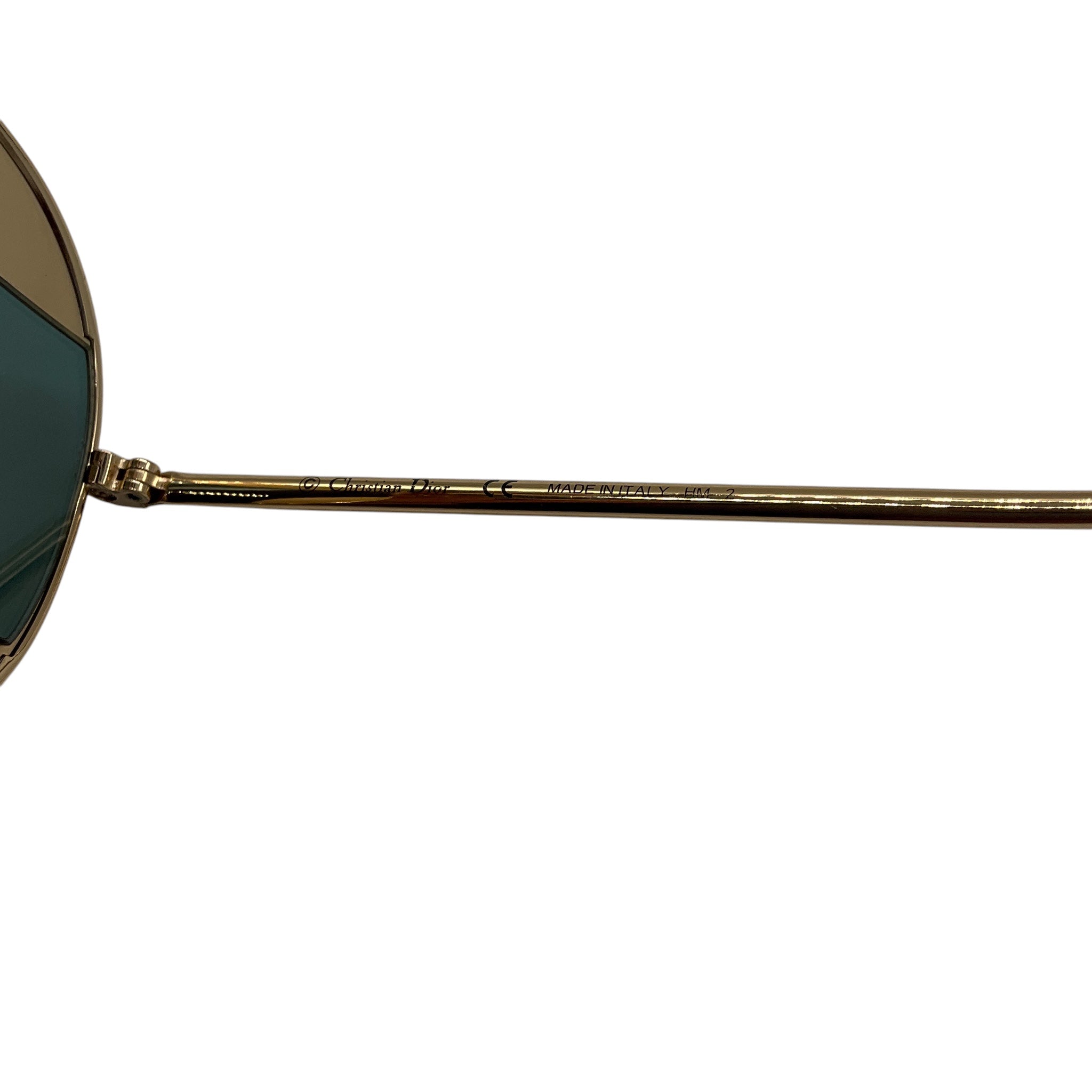 Christian Dior Gold / Silver Dior Split 1 Metal Frame Aviator Sunglasses