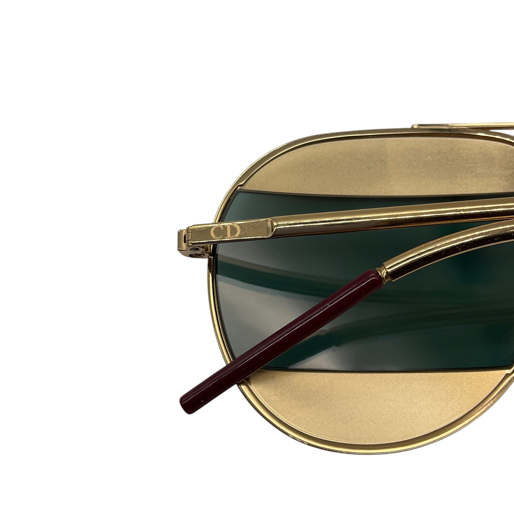 Christian Dior Gold / Silver Dior Split 1 Metal Frame Aviator Sunglasses