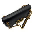 Load image into Gallery viewer, Valentino Black / Gold VLogo Leather Shoulder Bag with Rockstud Embellished Chain Strap
