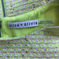 Load image into Gallery viewer, Alice + Olivia Neon Yellow Clyde Sequin Embellished Boucle Tweed Mini Dress
