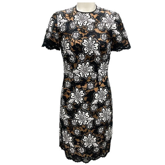 Michael Kors Collection Black / Optic White Reembroidered Guipure Dress