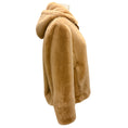 Load image into Gallery viewer, Vince Tan Hooded Zip-Front Faux Fur Jacket
