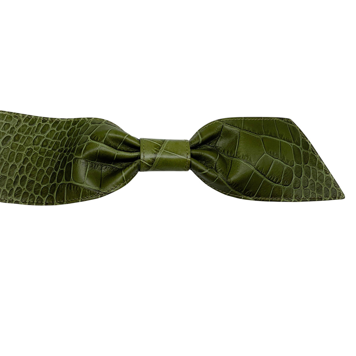Marni Green Embossed Leather Wide Belt