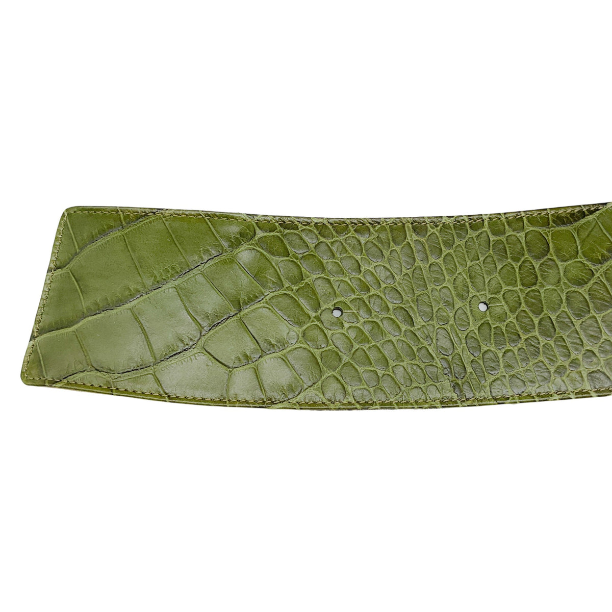 Marni Green Embossed Leather Wide Belt
