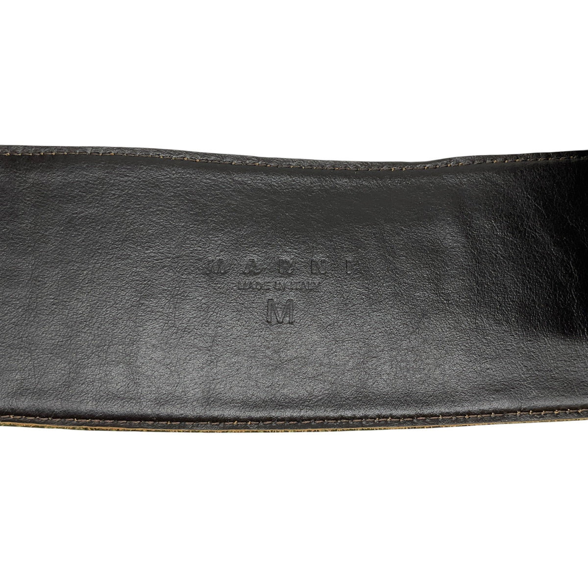Marni Green Embossed Leather Wide Belt