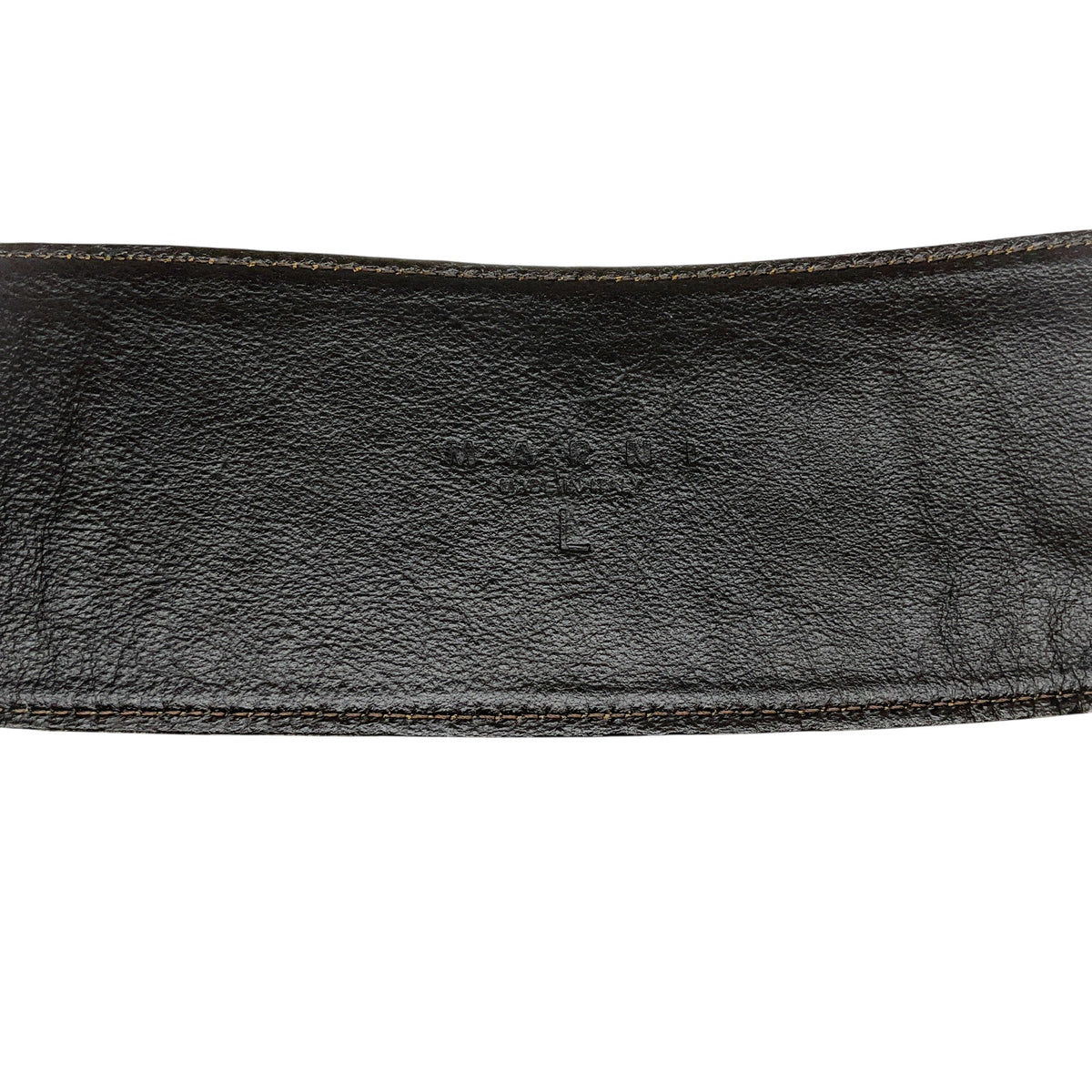 Marni Green Embossed Leather Wide Belt