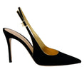 Load image into Gallery viewer, Gianvito Rossi Black Suede Yves Slingback Pumps
