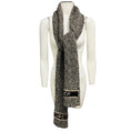 Load image into Gallery viewer, Christian Dior Beige / Brown Wool and Cashmere Logo Knit Long Scarf
