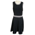Load image into Gallery viewer, Paule Ka Black / White Viscose Knit Cardigan and Dress Set

