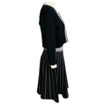 Load image into Gallery viewer, Paule Ka Black / White Viscose Knit Cardigan and Dress Set
