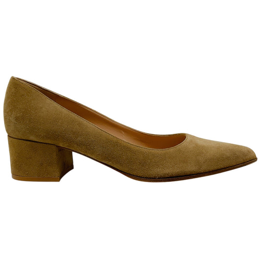 Gianvito Rossi Camel Suede Piper Pumps