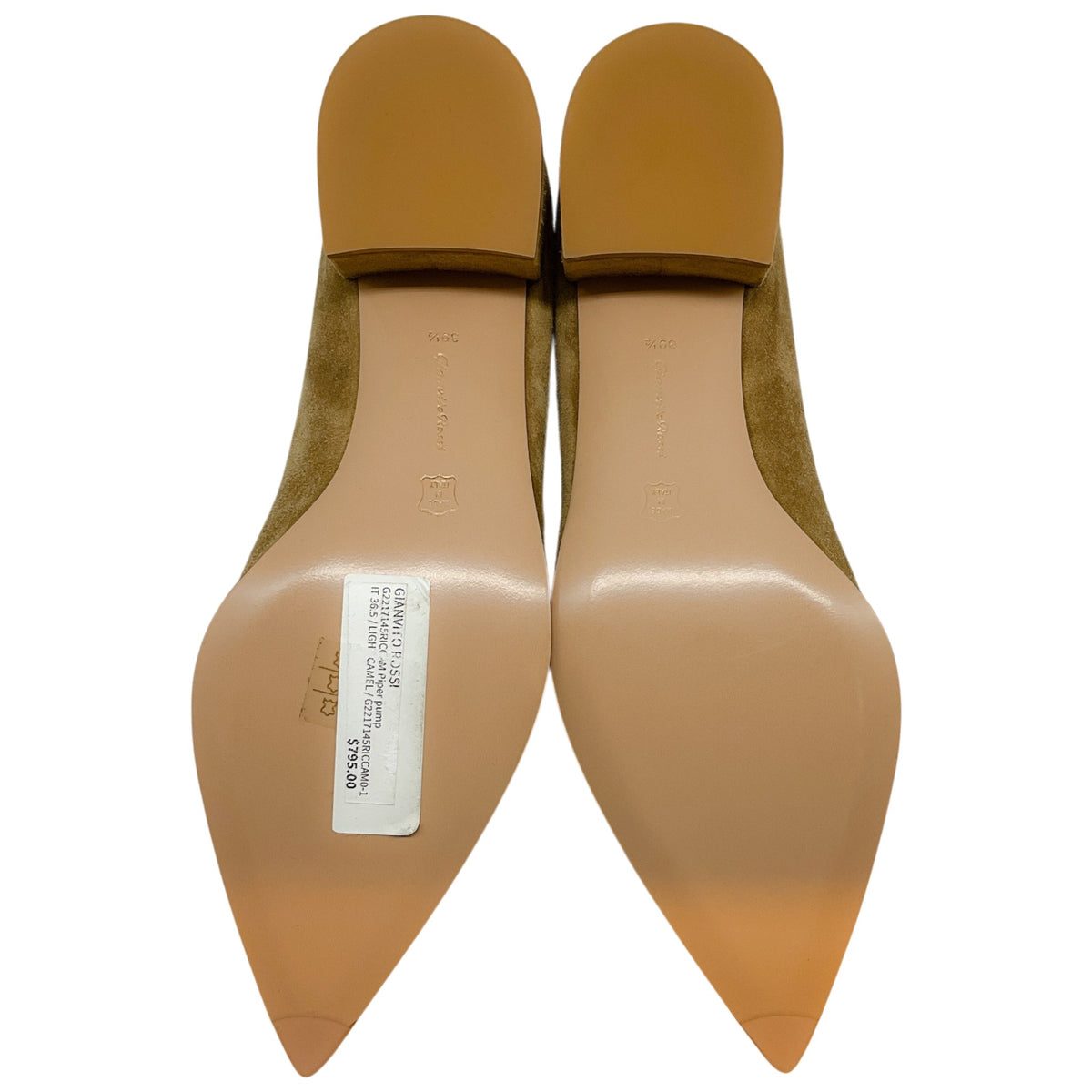 Gianvito Rossi Camel Suede Piper Pumps