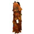 Load image into Gallery viewer, Fendi Brown Multi Floral Printed Ruffled Silk Dress
