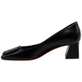 Load image into Gallery viewer, Santoni Black Leather Hasmig Buckle Pumps
