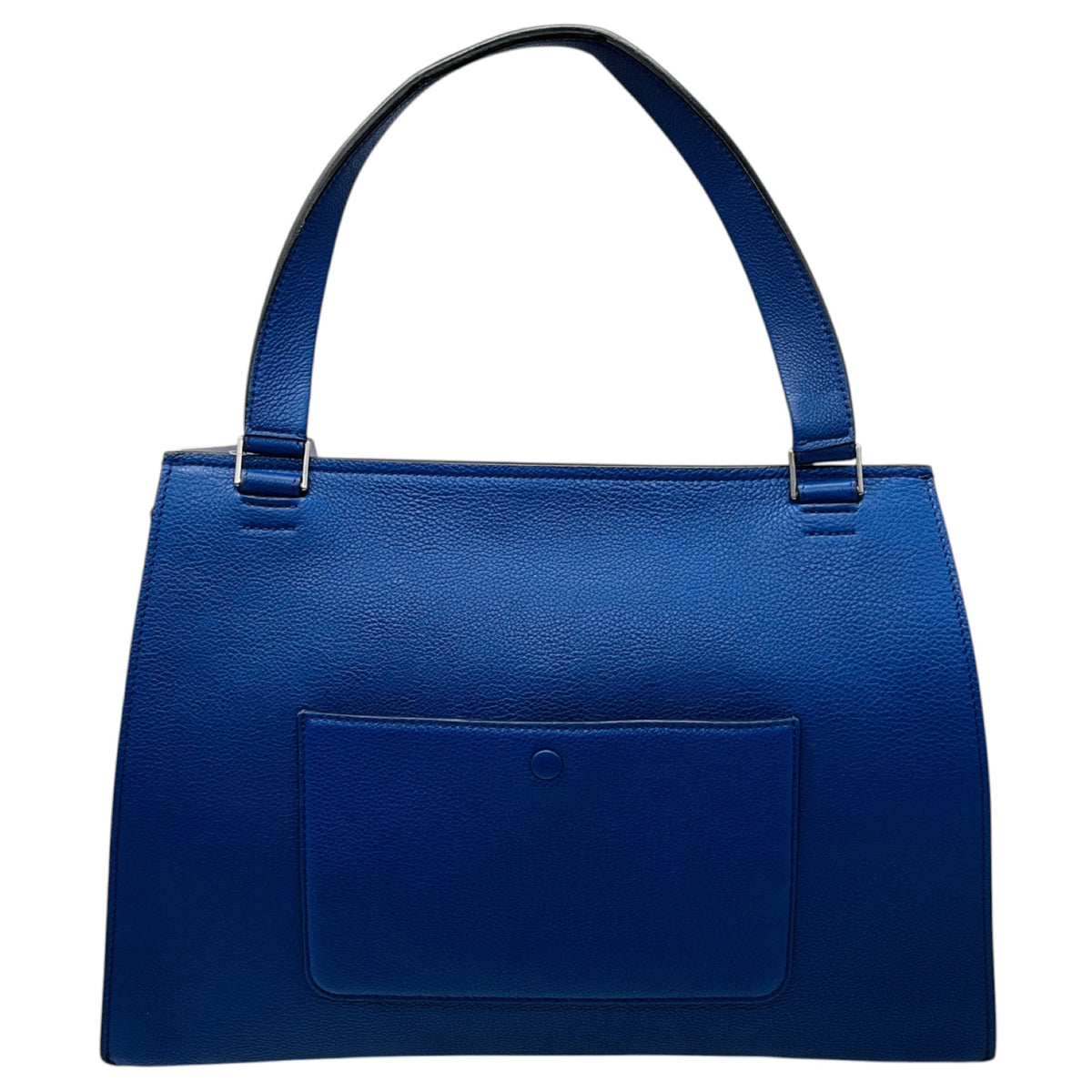 Celine Blue Drummed Leather Large Edge Bag