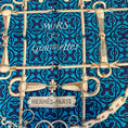 Load image into Gallery viewer, Hermes Blue Multi Mors et Gourmettes Print Square Silk Twill Scarf
