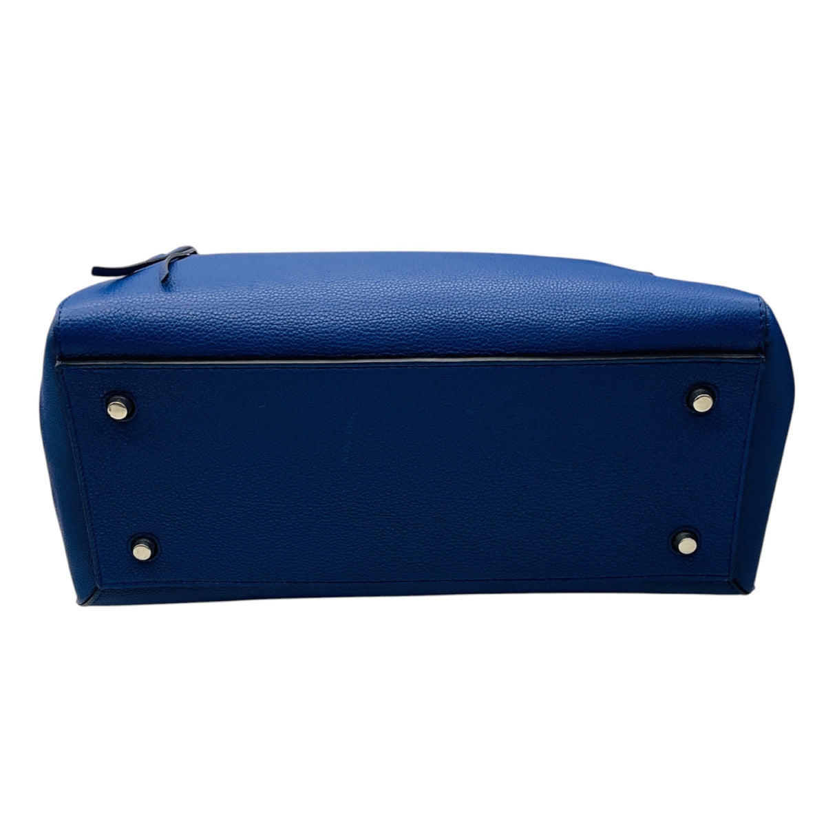 Celine Blue Drummed Leather Large Edge Bag