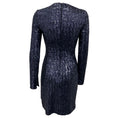 Load image into Gallery viewer, Michael Kors Collection Navy Sequined Stretch Tulle Long Sleeve Dress
