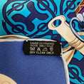 Load image into Gallery viewer, Hermes Blue Multi Mors et Gourmettes Print Square Silk Twill Scarf
