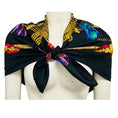 Load image into Gallery viewer, Hermes Black Multi Les Rubans du Cheval Print Square Silk Twill Scarf
