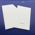 Load image into Gallery viewer, Celine Blue Drummed Leather Large Edge Bag
