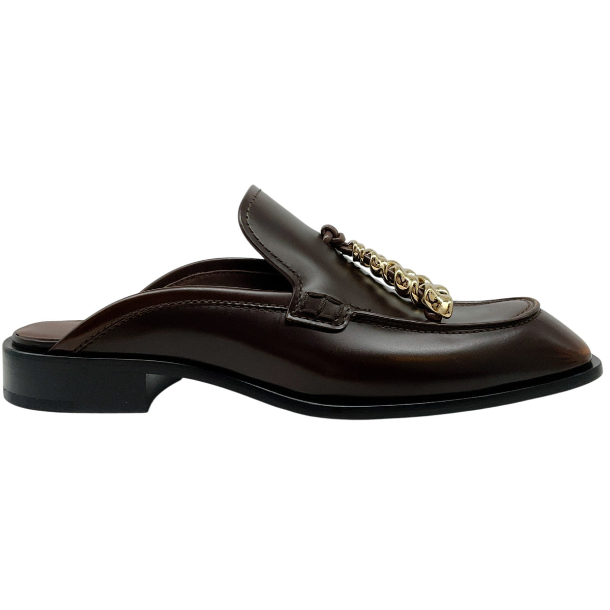 Loewe Brown Leather Edge Loafer Mules