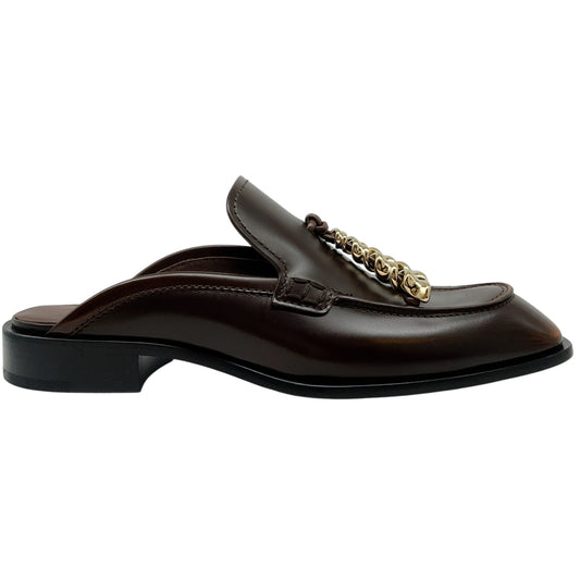 Loewe Brown Leather Edge Loafer Mules