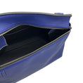 Load image into Gallery viewer, Celine Blue Drummed Leather Large Edge Bag
