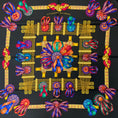 Load image into Gallery viewer, Hermes Black Multi Les Rubans du Cheval Print Square Silk Twill Scarf
