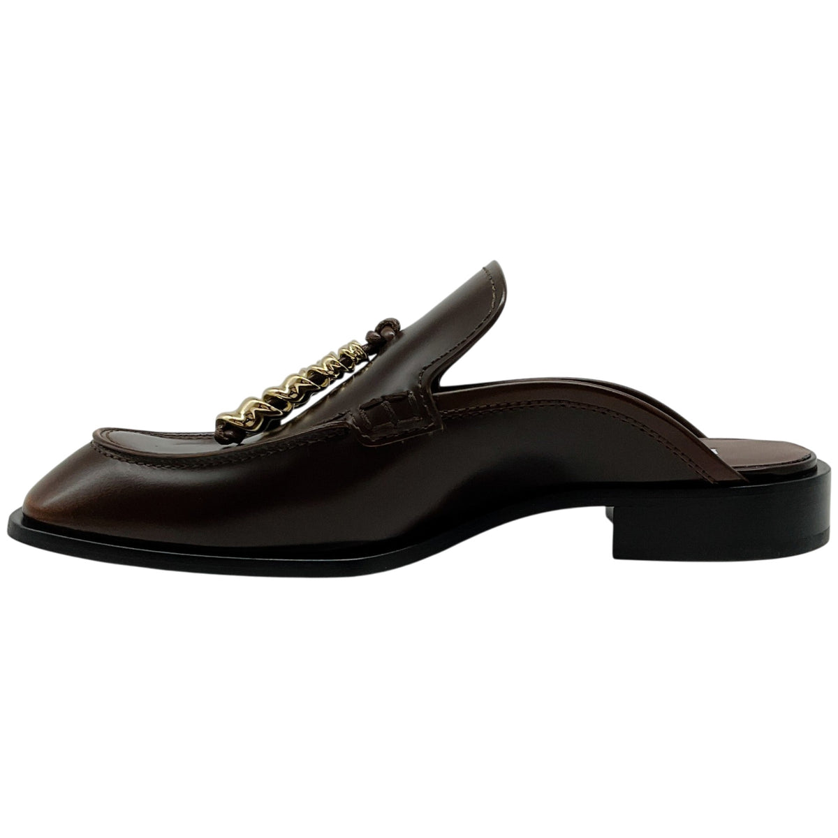 Loewe Brown Leather Edge Loafer Mules