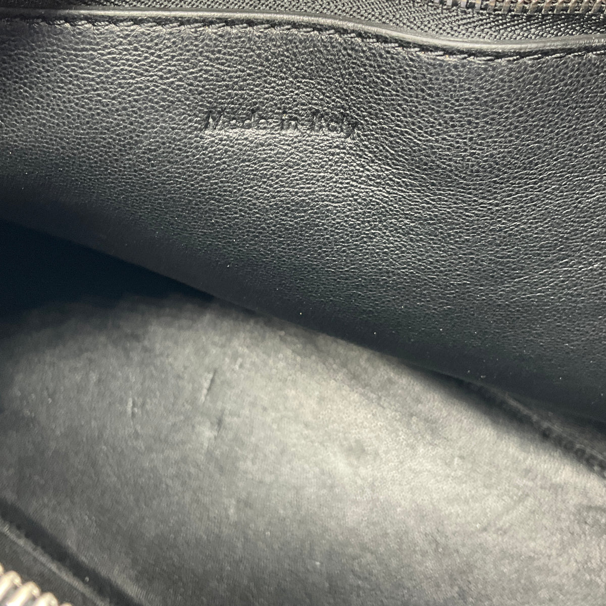Celine Blue Drummed Leather Large Edge Bag