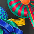 Load image into Gallery viewer, Hermes Black Multi Les Rubans du Cheval Print Square Silk Twill Scarf
