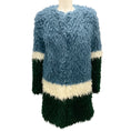 Load image into Gallery viewer, Shrimps Blue / Ivory / Green Faux Fur Coat
