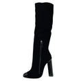 Load image into Gallery viewer, Tom Ford Black Bead Embellished Cap Toe Tall Velvet Boots
