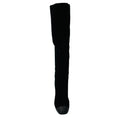Load image into Gallery viewer, Tom Ford Black Bead Embellished Cap Toe Tall Velvet Boots
