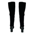 Load image into Gallery viewer, Tom Ford Black Bead Embellished Cap Toe Tall Velvet Boots
