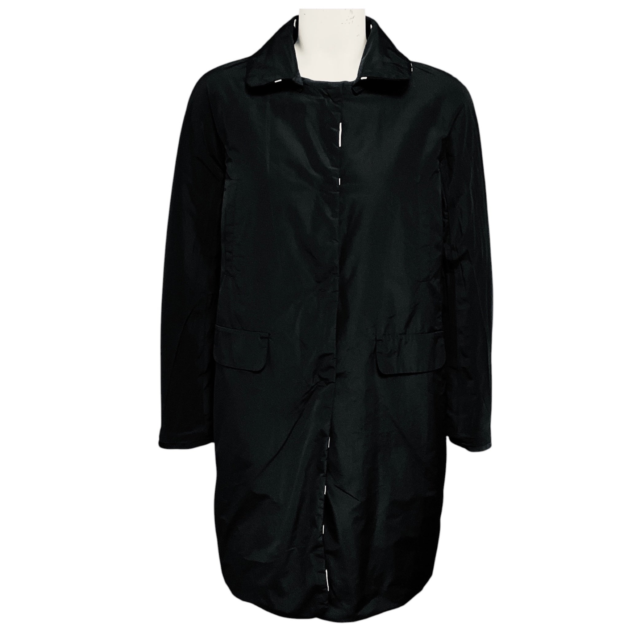 Max Mara S Collection Black / White Vada Giraffe Print Reversible Coat