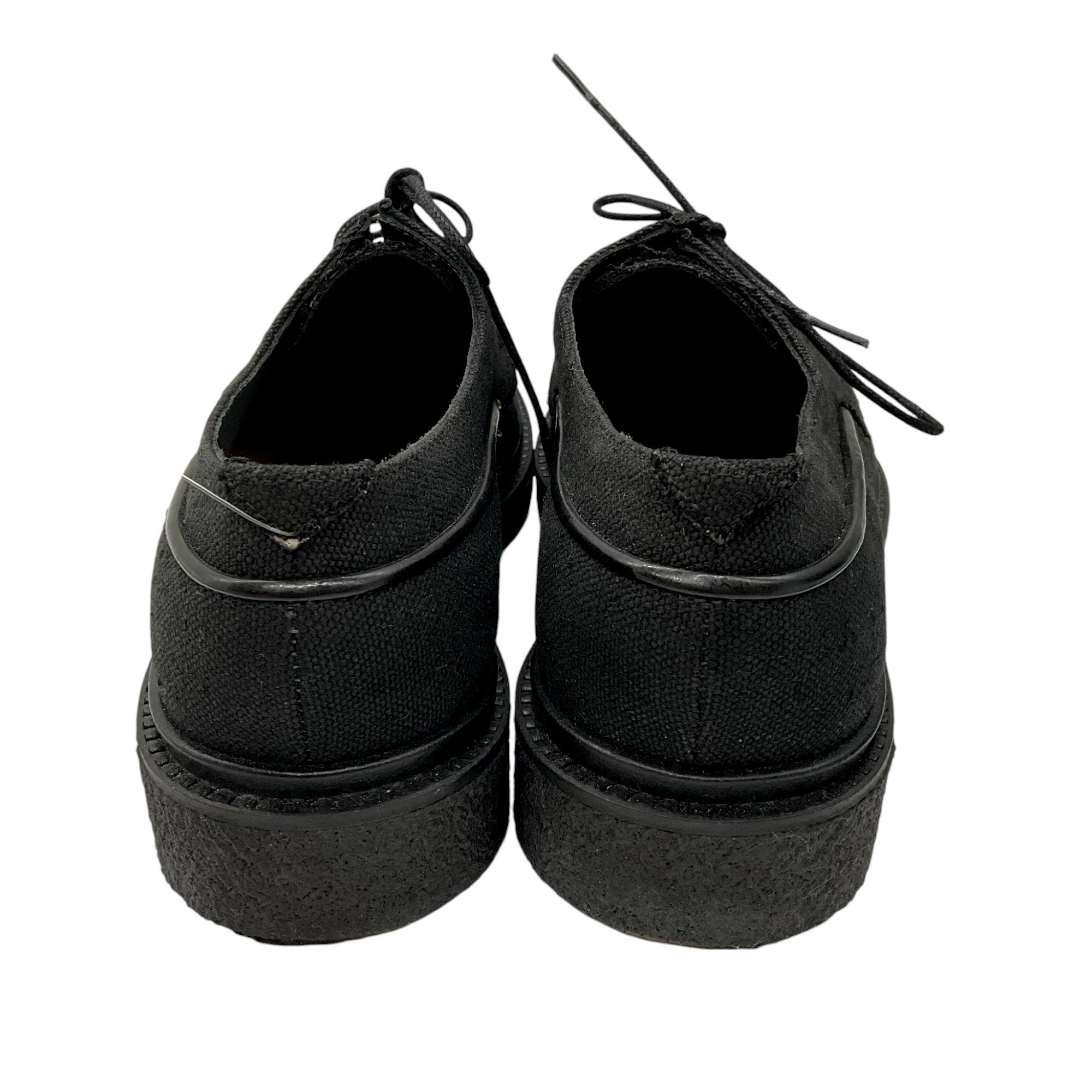 Arts & Science Black Lace-Up Canvas Flats