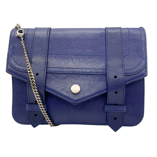 Proenza Schouler Blue Leather PS1 Mini Handbag