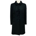Load image into Gallery viewer, Chanel Black Vintage 2006 Silk Lined Mid Length Wool Coat with Fringed Trim
