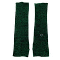 Load image into Gallery viewer, Chanel Green Mohair Knit Arm Warmers with Jewel Stone Embellishment
